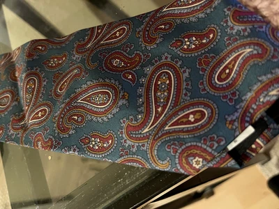 Vintage Wembley Silk Tie Maroon Teal Paisley Multicolor Classic USA - Image 1 of 4