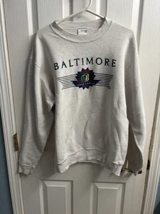 Vintage Baltimore Inner Harbor Sweatshirt mit Rundhalsausschnitt grau meliert Herren Größe XL - Bild 1 von 6