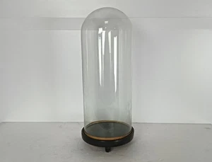 antico globo a cupola rotondo in vetro soffiato a mano espositore steampunk 17,51" D 7" - Foto 1 di 6