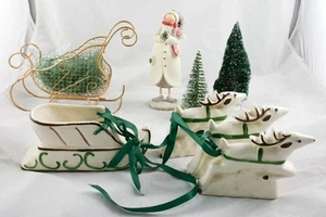 Lote de 5 Estatuillas Decorativas Shabby Chic Coleccionables Navidad Departamento 56 j1o17 - Imagen 1 de 1
