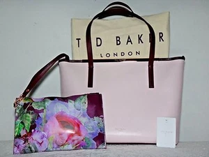 Neu mit Etikett Ted Baker London Aeriel Crosshatch Kunstleder Shopper, OXBLOOD - Bild 1 von 7