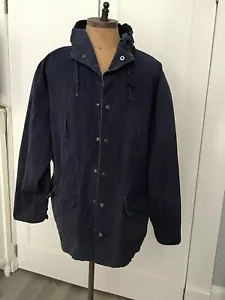Giacca uomo Cuccini Turbo tela cotone con cappuccio XL blu navy lavoro fienile lavoro - Foto 1 di 8