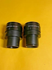 2 eyepieces WH10X-H/22 and WH10X/22 for Olympus Microscope - Bild 1 von 4