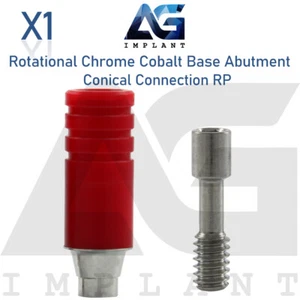Chrome Cobalt Base Rotational RP Conical Connection With Screw 2.65mm - Picture 1 of 3