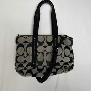 Coach Kyra Signature Handbag Black Purse Shoulder Bag F18855 - Picture 1 of 6