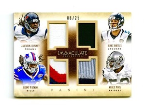 2014 Khalil Mack Panini Immaculate Quad RC Patch Prime /25 Rookie Jersey 4-TOP5