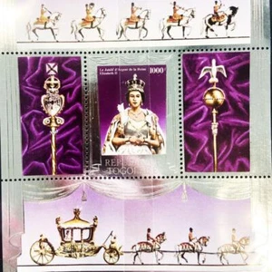 Antique Queen Elizabeth Stamp Book COLLECTION 100+ Pgs! PRISTINE Silver Jubilee - Picture 1 of 12