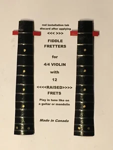 "THE FIDDLE FRETTER"  Temporary Violin Frets.  Make your violin a Fretted Violin