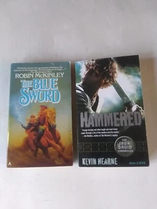 2 Fantasy Books Hammered The Blue Sword Good - Picture 1 of 3
