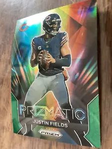 Justin Fields 2023 Panini Prizm Prizmatic #3 Green - Picture 1 of 1