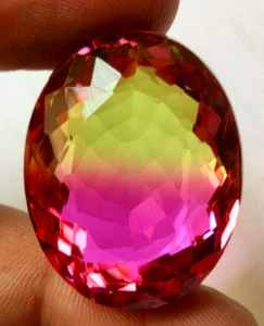 76.45 Ct. Large Ametrine Oval Cut Bi-Color Loose Gemstone for Ring & Pendant - Picture 1 of 6