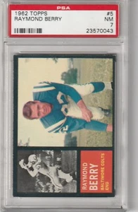 1962 Topps Raymond Berry #5, PSA NM 7 - Picture 1 of 2