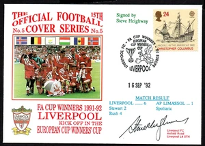 Steve Heighway autographed Liverpool FC commemorative cover 1992 - Picture 1 of 3