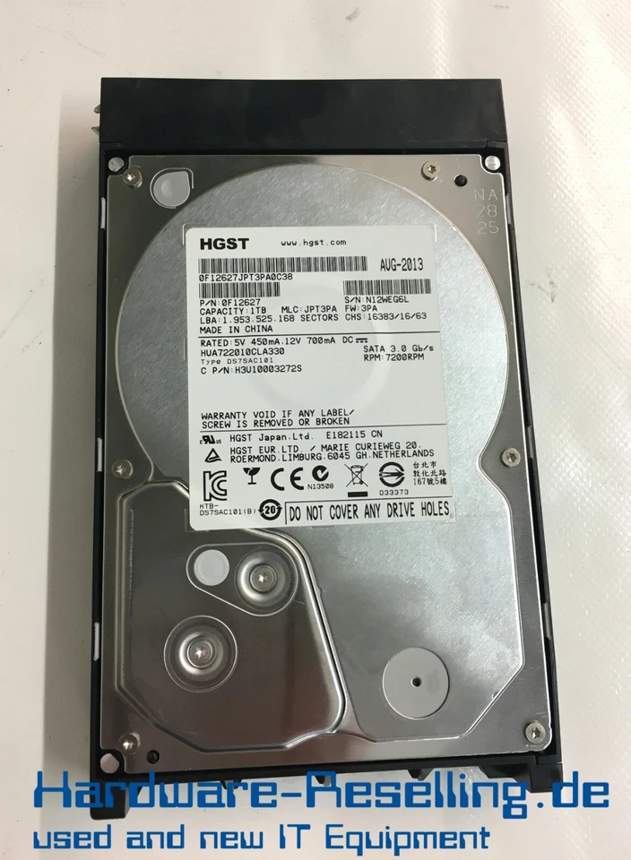 Hitachi ISILON Frame 1 TB SATA 7.2K - 0F12627, H3V10003272S HUA722010CLA330 - Bild 1 von 1