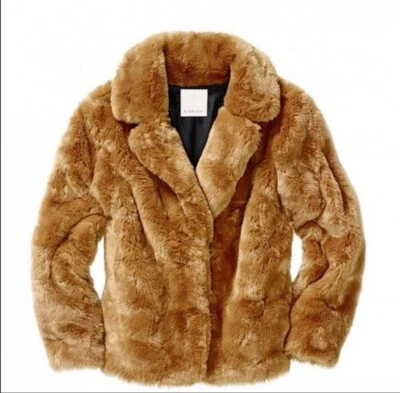 Casaco bombardeiro de pelúcia Sunday Best feminino XXS bronzeado pele sintética mortimer em excelente estado usado  - Imagem 1 de 4