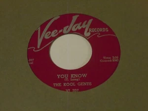 Repro 45  The Kool Gents   You Know    Vee Jay - Picture 1 of 2