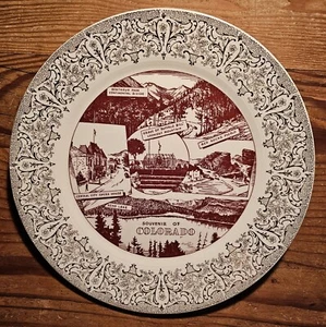 Vintage Mid-Century Colorado Souvenir Plate 10 Inches - Picture 1 of 3