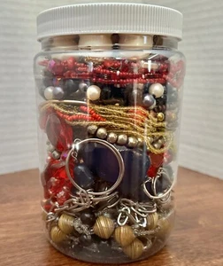 32oz Jar of Jewelry - Necklaces - All In Good Condition - Picture 1 of 4