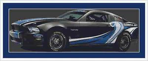 Ford Mustang Cobra Jet Car Cross Stitch Kit - Picture 1 of 2