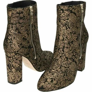 LADIES RAVEL FENICE V&A COLLECTION BLACK PRINT ANKLE BOOT UK SZ 4 BNIB - Picture 1 of 10