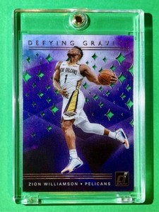Zion Williamson RARE ROOKIE CLEARLY DONRUSS DEFYING GRAVITY ACETATE 2019-20 RC!