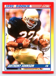 1990 Score #624 Anthony Johnson NFL UNGRADED