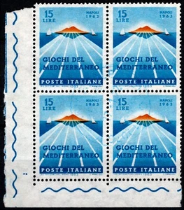 REPUBBLICA 1963 - Giochi del Mediterraneo (15 l.) - QUARTINA (USATI) - Picture 1 of 1
