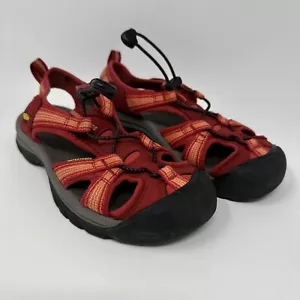 Sandalias deportivas para mujer Keen Venice rojas naranjas a rayas impermeables talla 7 - Imagen 1 de 10