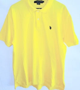 U.S. Polo Assn. Polo amarillo manga corta talla XL para hombre - Imagen 1 de 8