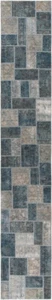 Patchwork alfombra persa anudada a mano 520 x 84 cm nómada, oriental, azul, corredor - Imagen 1 de 6