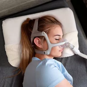 Memory Foam Pillow CPAP Side Sleepers Sleep Apnea Nasal Soft w/ Removable Cover - Picture 1 of 15