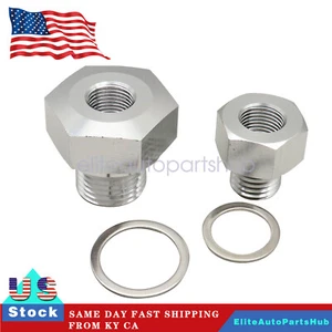 For LS1 4.8 5.3 6.0 M12 M16 Swap Oil Pressure Coolant Temp Gauge Fitting Adapter - Picture 1 of 8