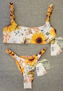 AGUA BENDITA EVIE SUNSHOWER REVERSIBLE SWIM TOP (L/XL) & ADELE BOTTOM (M/L) - Picture 1 of 22