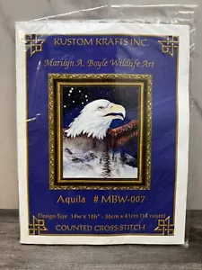 Kustom Krafts "Aquila" Bald Eagle Wildlife Cross Stitch #MBW-007 - Picture 1 of 4