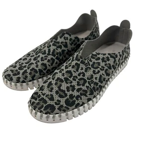Ilse Jacobsen Perforierte Slipper Sneaker Grau Gr. 38 Leopardenmuster Animal Comfort - Bild 1 von 10