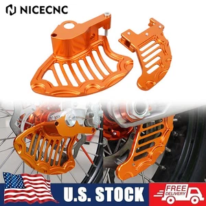 Front Rear Brake Disc Guard For KTM 125-500 SX/SXF/XC/XCF/EXC/EXCF/XCW 2016-2023 - Foto 1 di 13