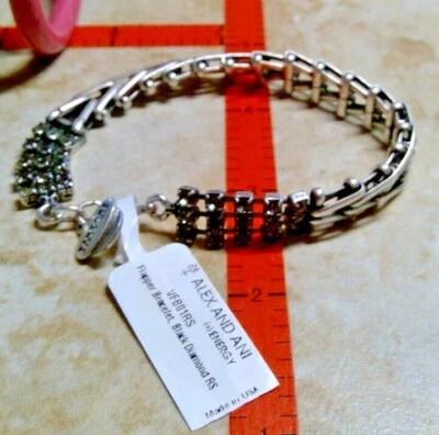 Pulsera Alex and Ani Vintage Sixty Six Spark of Revelry Flapper Topacio Ahumado RS Foto 1 de 4