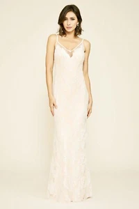Tadashi Shoji Bridal Pippa Ivory/Petal Lace Applique Tulle Dress Sz 2 $728 - Picture 1 of 3