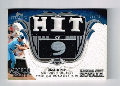 GEORGE BRETT 2006 TOPPS STERLING QUAD JERSEY GAME USED # 7/10 SP VERY RARE!! HOF - Image 1 of 2