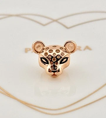 New Genuine Authentic Pandora Rose Gold Sparkling Lion Princess Charm 788024CZM - Image 1 of 4