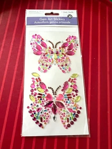 EDELSTEIN KRISTALL KUNST SCHMETTERLING 3D AUFKLEBER - KOSTENLOSER VERSAND - Bild 1 von 1