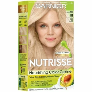 Garnier Nutrisse Nourishing Color Creme 111 Extra Light Ash Blonde 1 ct 2 Pack - Picture 1 of 5