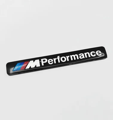 M Performance Black Alloy Badge Emblem Self Adhesive Sticker For BMW M Sport