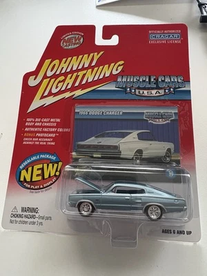 Johnny Lightning Muscle Cars U.S.A. 1966 Dodge Charger Lt. Blue New Casting - Image 1 of 3