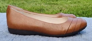 Cliffs By White Mountain "Clara" Flats in Cognac Snakeskin; Size 9.5 - Picture 1 of 9