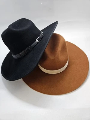 Lote de 2 sombreros Idyllwind para mujer Billie Jean estampado de vaca y fieltro Maybelle talla 6 7/8 Foto 1 de 4