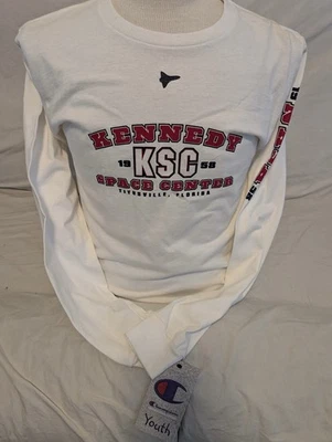 Camiseta Kennedy Space Center Champion Juvenil Manga Larga - X-Grande - Nueva con Etiquetas Foto 1 de 2