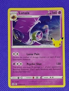 JCC Pokémon Lunala 15/25 Celebraciones Holo Tarjeta Rara Única Como Nueva - Imagen 1 de 1