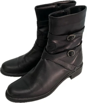 Botas De Colección Santana Canadá Para Mujer Talla 8 Cuero Negro Steampunk Gótico Foto 1 de 4
