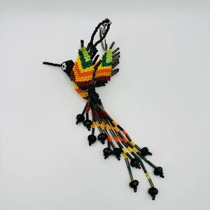 Handgefertigt Perlen Kolibri Schlüsselanhänger Taschenanhänger Rasta Farben - Bild 1 von 4